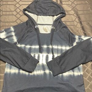 Navy Tie-Dye Hoodie Shirt Size M